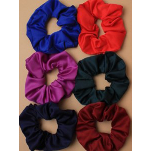Scrunchie Satin Fabric School Colours Scrunchies (7439) Burgundy