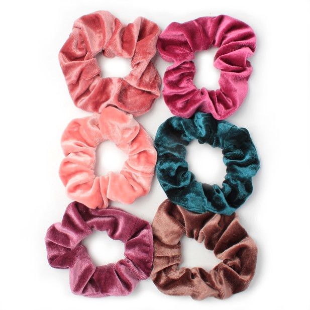 Hair Scrunchie Velvet Scrunchie 6 Colours (7696)
