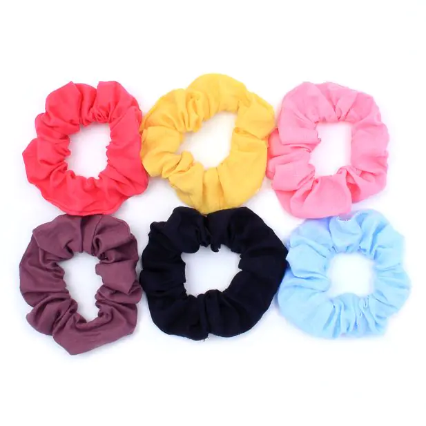Scrunchies Regular 9cm Cotton Fabric Scrunchies (8636)